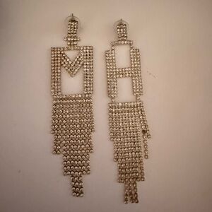 Elegant Silver Rhinestone Earrings